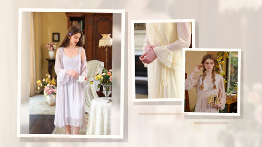 Slessic elegant robe and nightgown editorial image for self-care at home