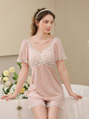 Vintage inspired pajama set with relaxed summer comfort