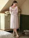 Lightweight floral lace nightgown with vintage charm