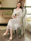 Soft viscose nightgown with delicate lace detail