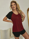 Soft modal style sleepwear set with button detail