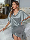 Classic satin sleep dress with silky drape