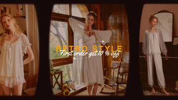 1104 Slessic Big Banner For Best Vintage classic retro Product Romance Nightdress Nightgown Pajamas