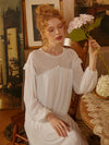 Victorian inspired mesh lace nightgown for elegant lounging