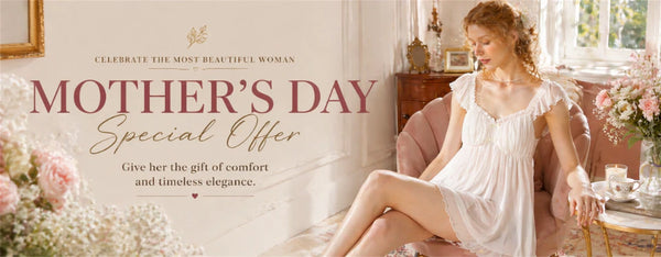 2026-mother's day promotion POPSUP banner of slessic about vintage or classic nightgowns and pajamas nightdress nighties