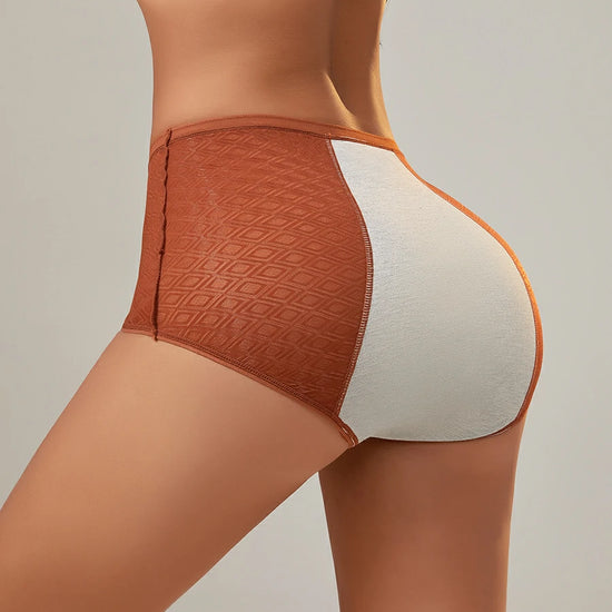 Side view of sculpting seamless protective panties