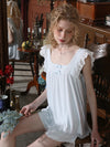 Feminine romantic sleepwear set with airy flowy silhouette