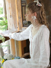 Elegant cottagecore nightgown with flowing silhouette