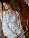 Elegant feminine lounge dress made from soft viscose blend fabric