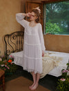 Romantic cottagecore nightgown with long sleeves