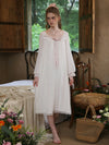 Lightweight ruffle nightgown for romantic lounging