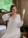 Romantic viscose sleepwear with delicate ruffle detail