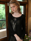 Vintage-inspired viscose sleepwear with delicate ribbon details