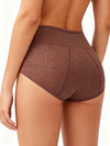 Close-up back detail of textured leakproof period briefs