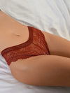 Soft semi-sheer floral lace panties with feminine silhouette