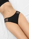 Soft leakproof period panties with dotted mesh panel details