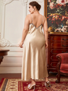 Silky plus size sleep dress for warm weather lounging