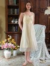 Lavender lace nightgown and sheer robe loungewear set