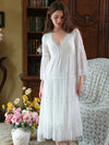 Romantic mesh nightdress with sheer bell sleeves