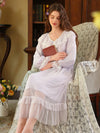Romantic viscose blend sleepwear with airy silhouette