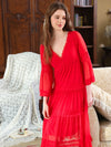 Romantic lace mesh nightdress for elegant lounging