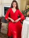 Flowing multi-layer nightgown with vintage charm