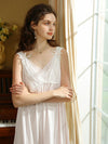 Romantic bow slip sleepwear with airy drape