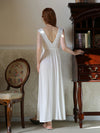Back view of flowing viscose maxi nightdress