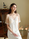 Soft viscose sleep dress with elegant feminine silhouette