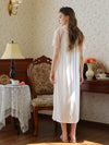 Soft viscose sleepwear with contrast color bow detail