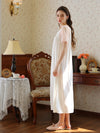 Vintage inspired mesh nightgown with flowing ankle length