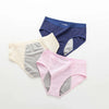 Women's breathable menstrual underwear set in pastel colors