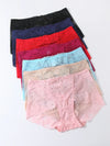 Multi-color floral lace boyshort panties flat lay collection