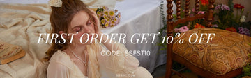 Slessic Product Page Banner for New Customer Coupon 10% OFF for vintage classic romantic elegant nightgowns nightdress pajama set
