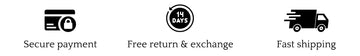 Slessic trust badge secure payment free return exchange fast shipping