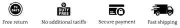 Slessic trust badge secure payment free return exchange fast shipping