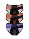 Multi-color seamless leakproof mesh panties set for women