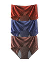 Leakproof period panties set in red blue and brown
