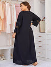 Flowing plus size sleepwear with chest button detail