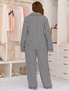 Classic black stripe pajama set in soft viscose fabric