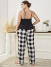 Lightweight plaid pajama set for warm weather comfort