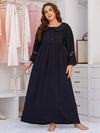 Elegant plus size loungewear with vintage collar detail