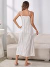 Polished satin nightdress set with robe layer